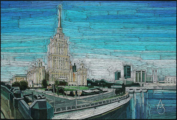 Забиронин Андрей Николаевич. Вид на гостиницу Украина